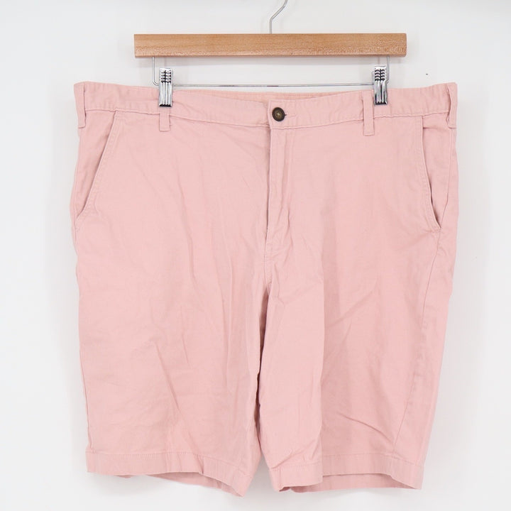 George Shorts Mens 38 Daylily Pink Flat Front Chino Stretch Excellent