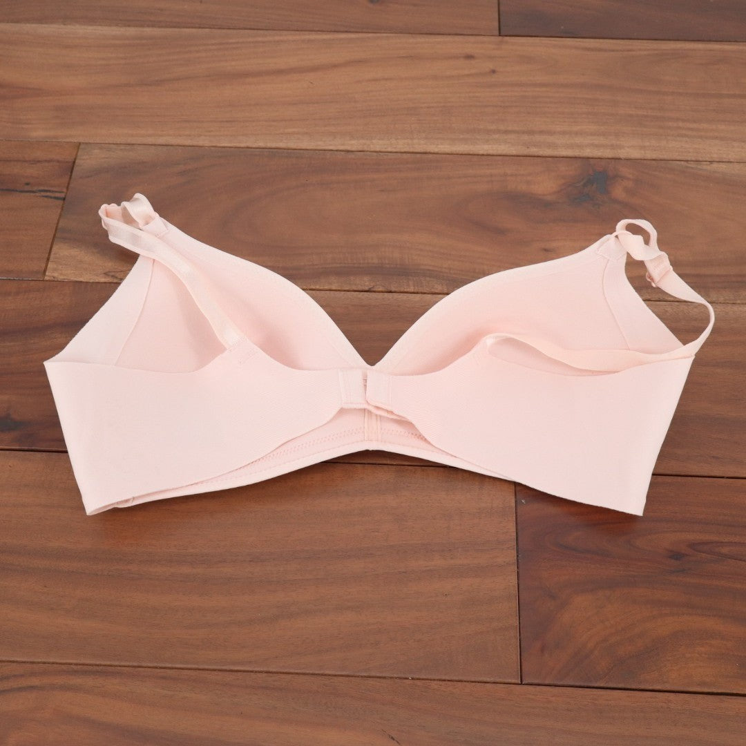 Warners No Side Effects Seamless Underwire Lightly Lined T Shirt Bra 34B Pink