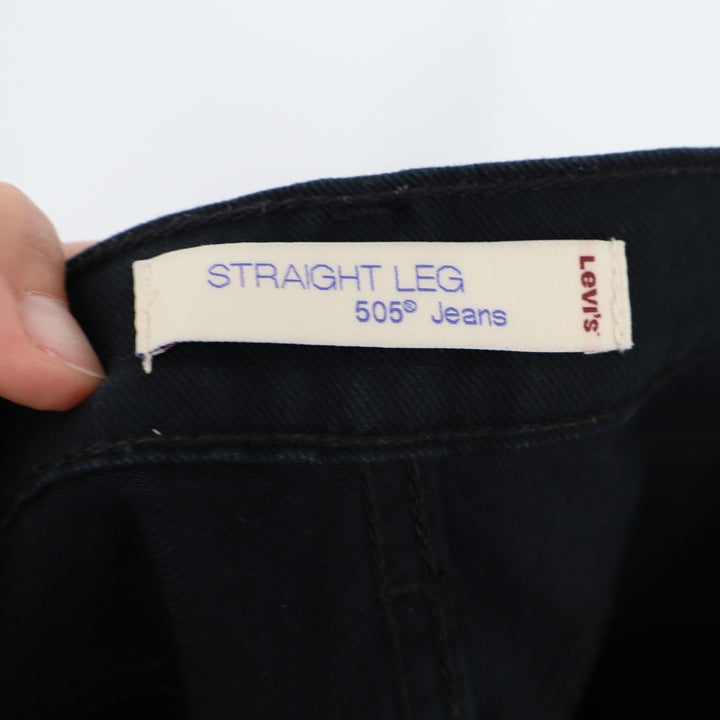 Levi's 505 Straight Leg Jeans Womens 4 Medium Black Stretch Denim Pants