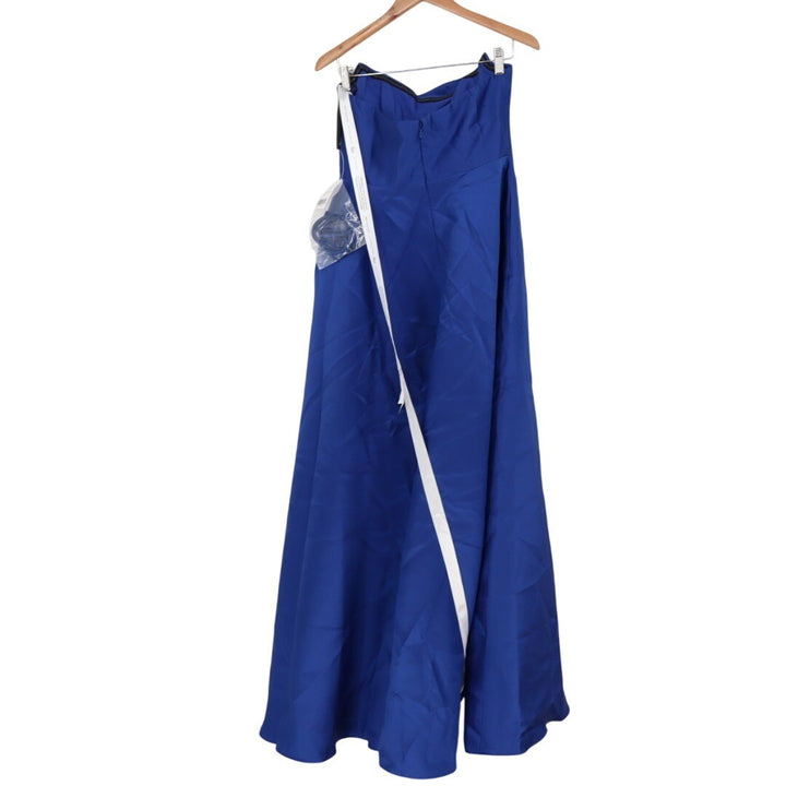 Dessy Collection Strapless Draped Cat-Eye Satin Maxi Dress Size 6