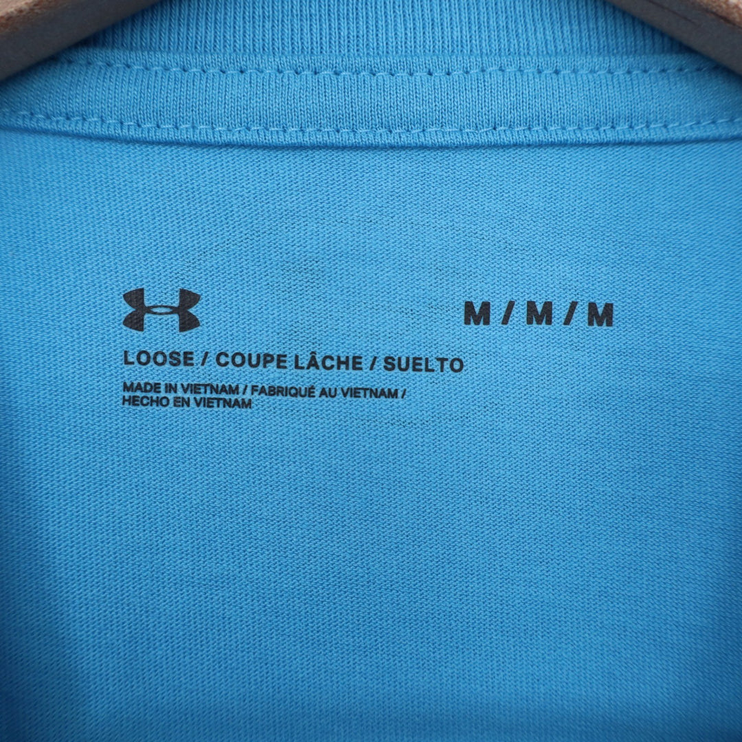 Under Armour Mens Blue Muscle Tank Top Loose Fit Sleeveless Gym Shirt Size M