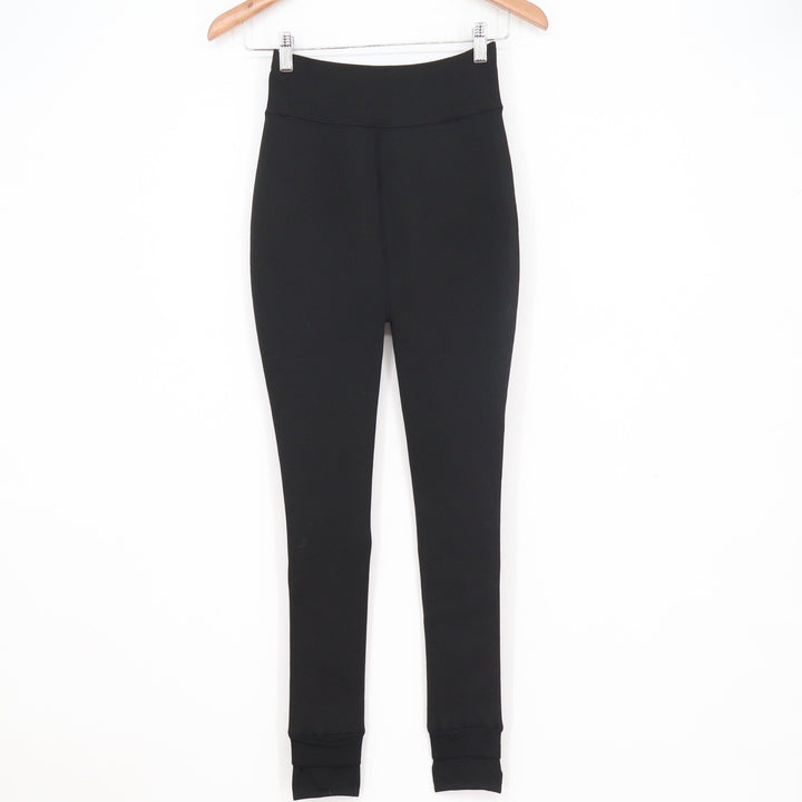 Black Fleece Lined Leggings High Waisted Thermal Winter Pants Size L-XL