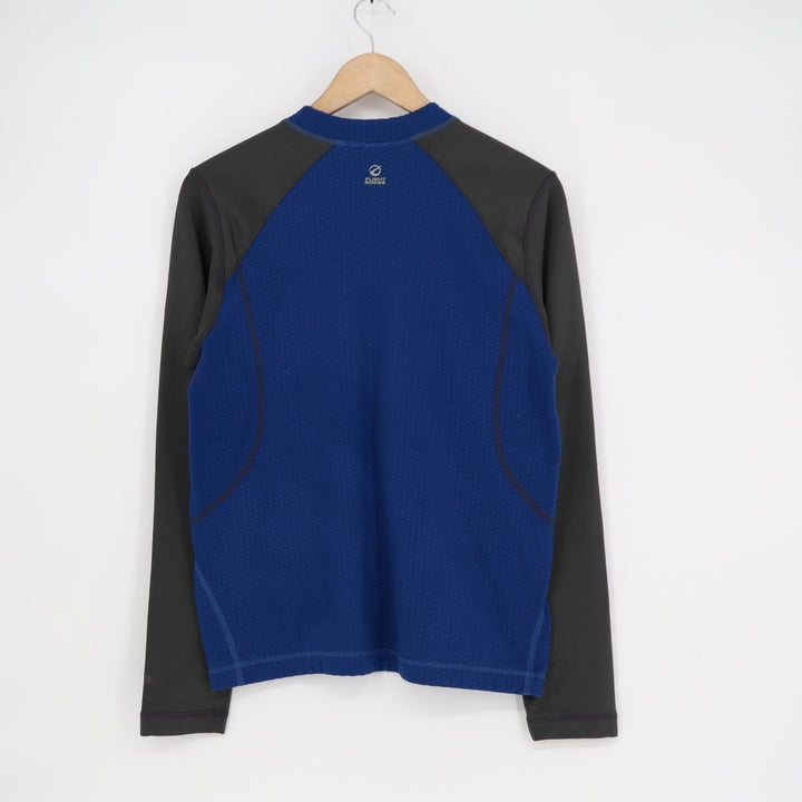 The North Face Flight Series Mens S Blue Grey Waffle Knit Long Sleeve Running