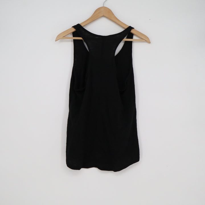 Unbranded Womens Racerback Tank Top Black Scoop Neck Sleeveless Casual Shirt