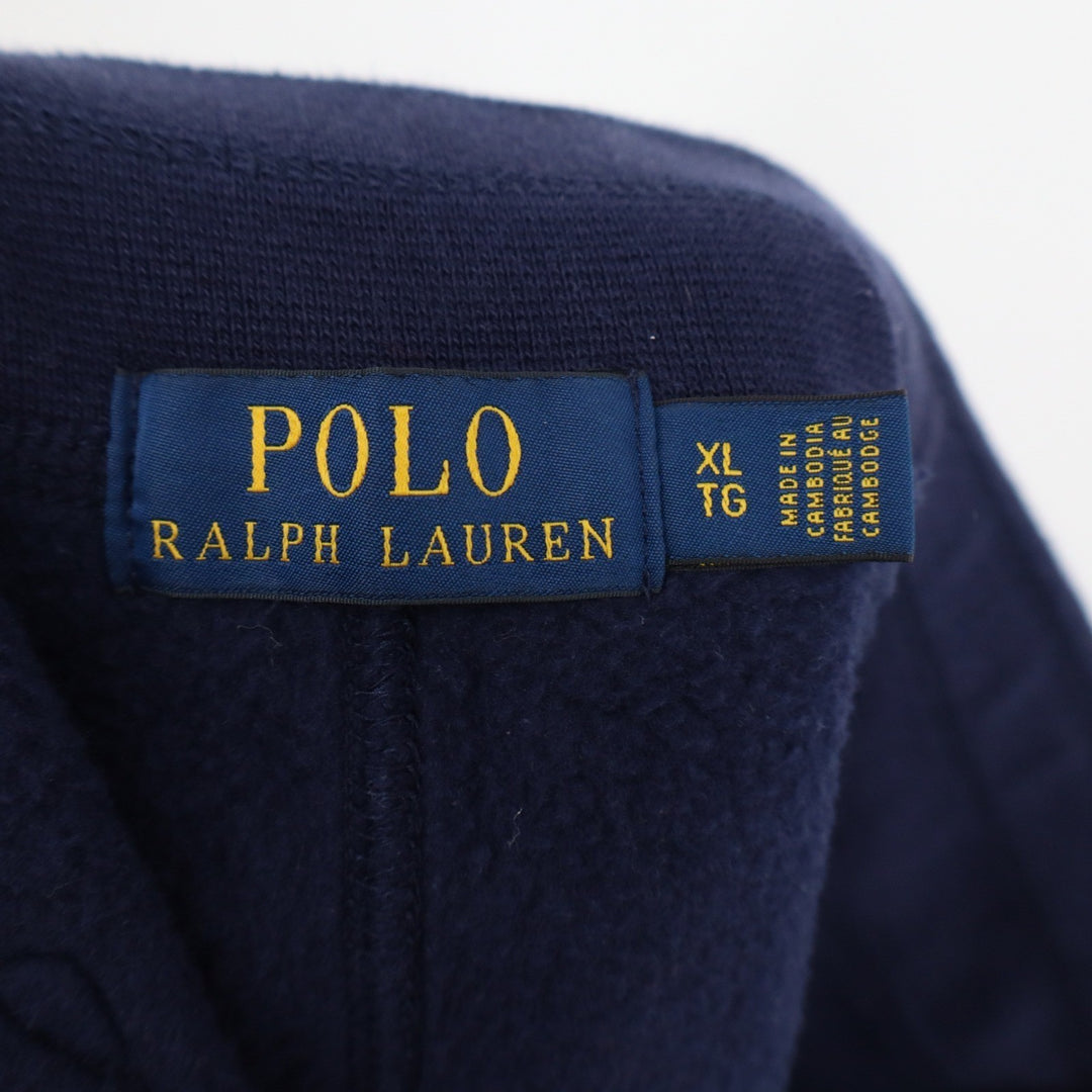 Polo Ralph Lauren Mens XL Navy Blue Fleece Sweatpants Drawstring Pony Logo
