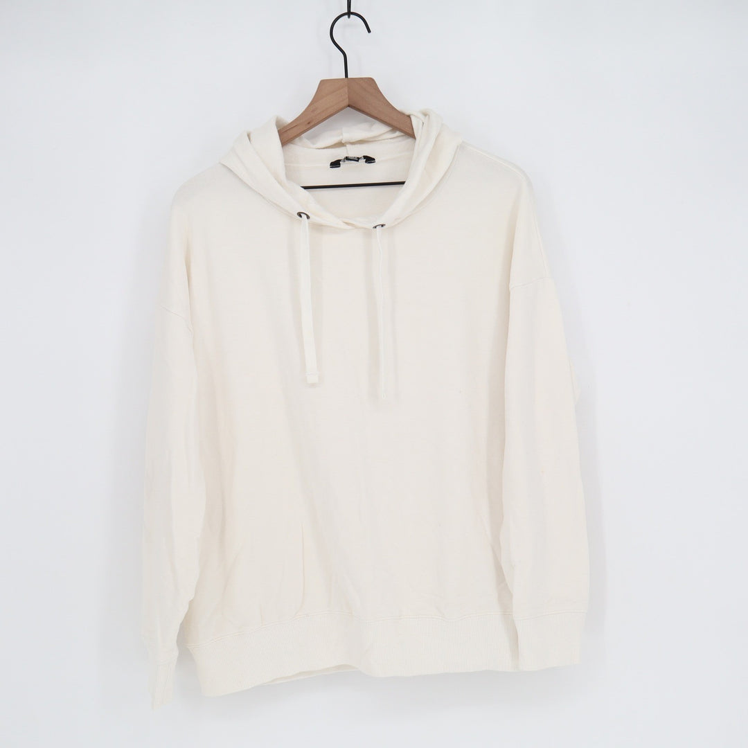 Buffalo David Bitton Cream Hoodie Pullover Long Sleeve Viscose Blend Large