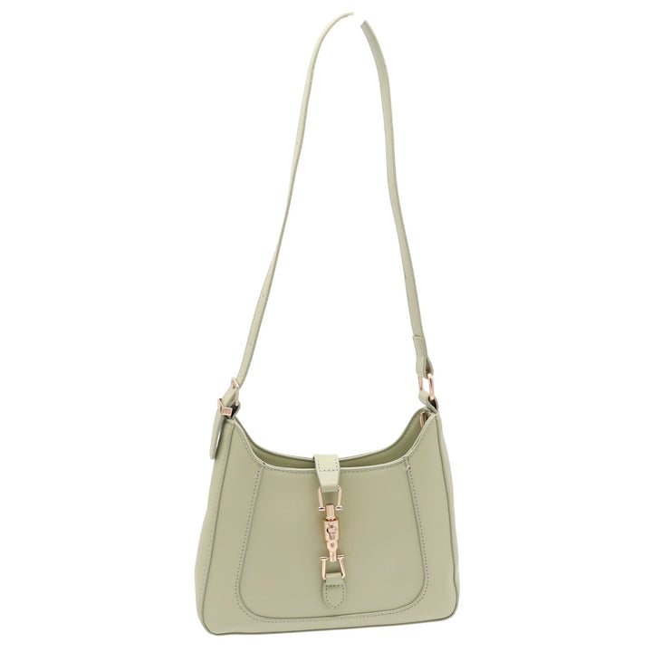 Unbranded Shoulder Bag Womens Medium Hobo Sage Green Gold Clasp Excellent