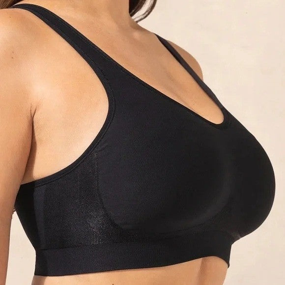 Truekind Daily Comfort Wirefree Shaper Bra 4XL Black New