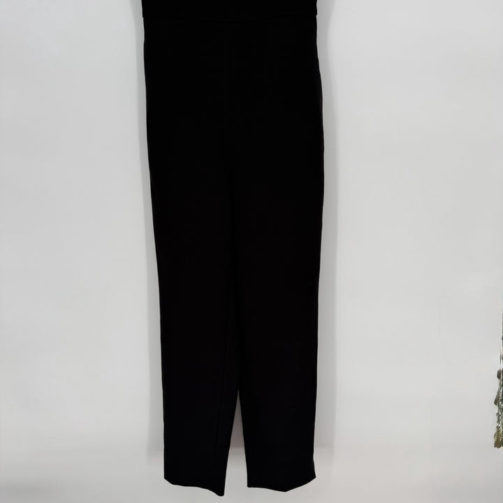 BCBGMaxazria Jumpsuit Women S Black Sweetheart Neck Spaghetti Strap Built In Bra