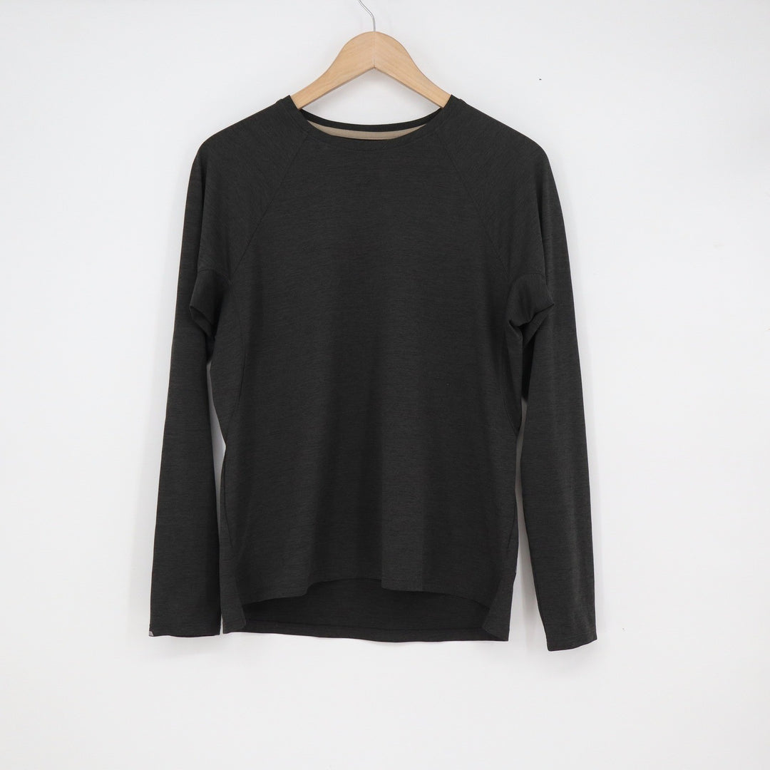 REI Co-op Mens Medium Dark Gray Heathered Raglan Long Sleeve Performance Shirt