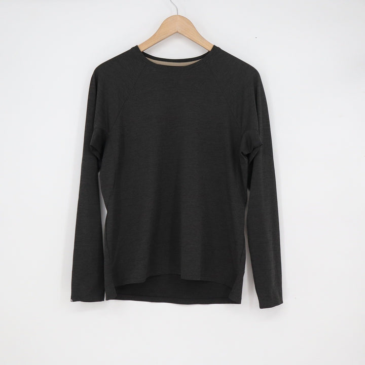 REI Co-op Mens Medium Dark Gray Heathered Raglan Long Sleeve Performance Shirt