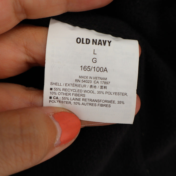Old Navy Womens Gray Herringbone Wool Blend Quilted Puffer Vest Large