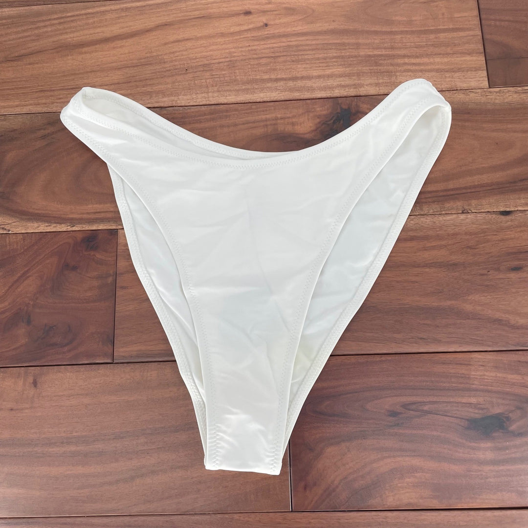 Lulus White High Waisted Bikini Bottoms Size L Style L13bottom