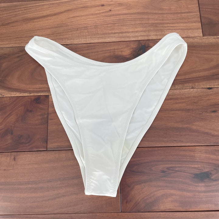 Lulus White High Waisted Bikini Bottoms Size L Style L13bottom
