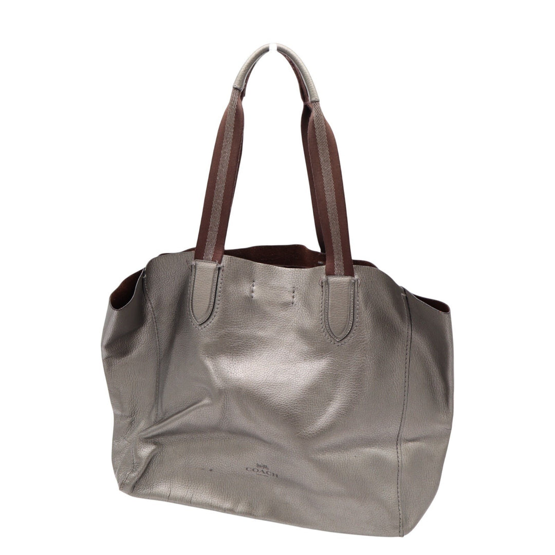 Coach Derby Handbag Womens Slate Gray Pebbled Leather Shoulder Strap Tote Bag