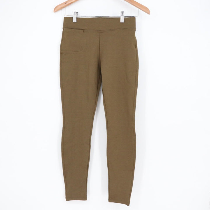 American Giant Legging Womens 0 Mustard Stretch Elastic Waist Skinny Leg Active