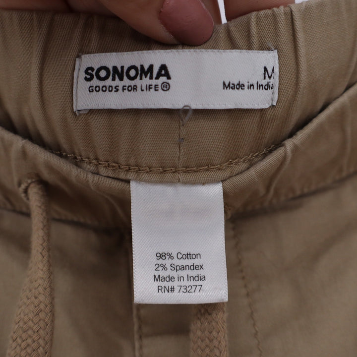 Sonoma Goods For Life Mens Tan Khaki Stretch Twill Jogger Pants Size M