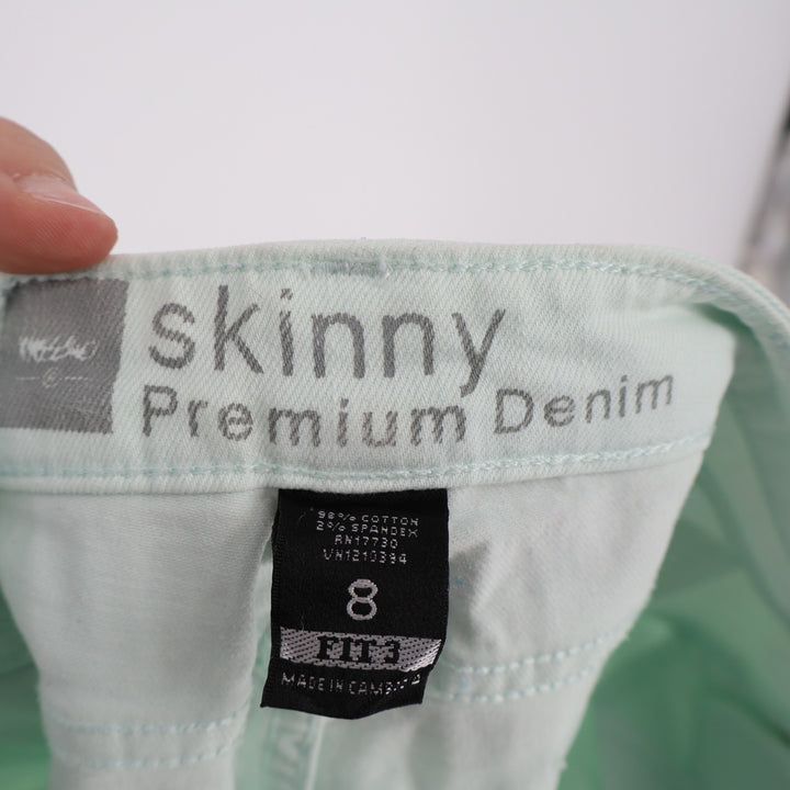 Mossimo Skinny Premium Denim Jeans Womens 8 Mint Green Cotton Stretch Mid Rise