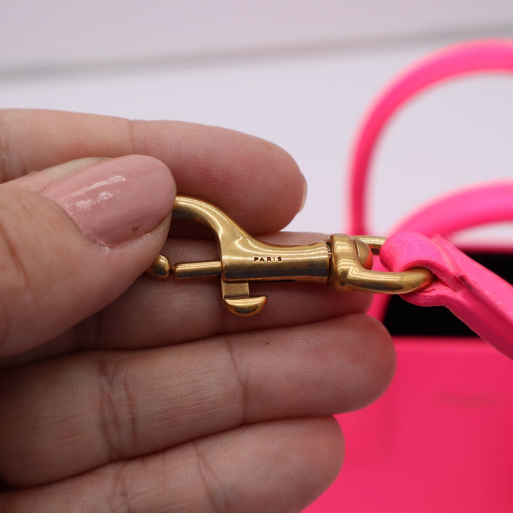 Saint Laurent Nano Sac De Jour Pink Glo Grained Leather Handbag