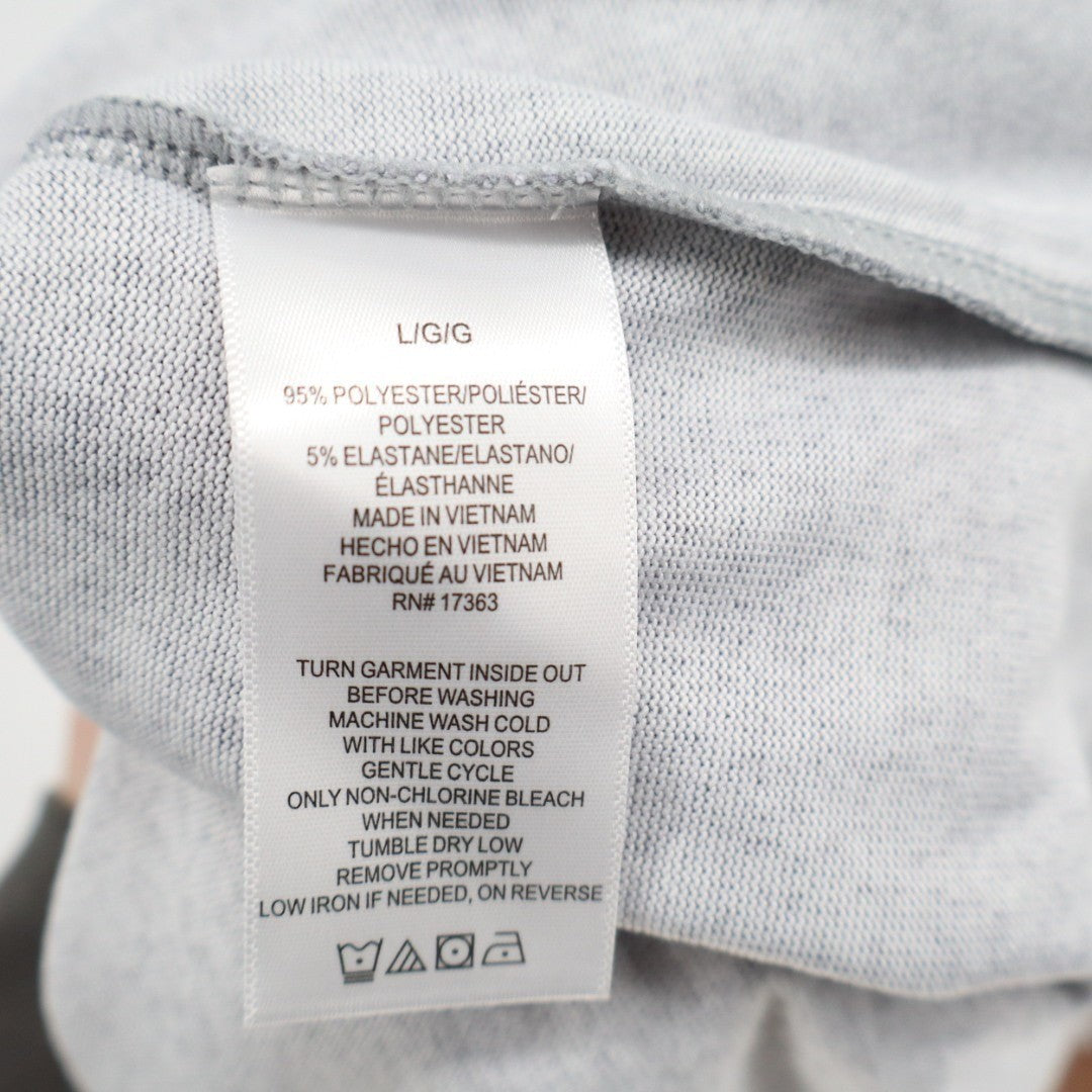 Cuddl Duds Pajama Top Womens Large Gray Floral Stretch Long Sleeve Crew Neck