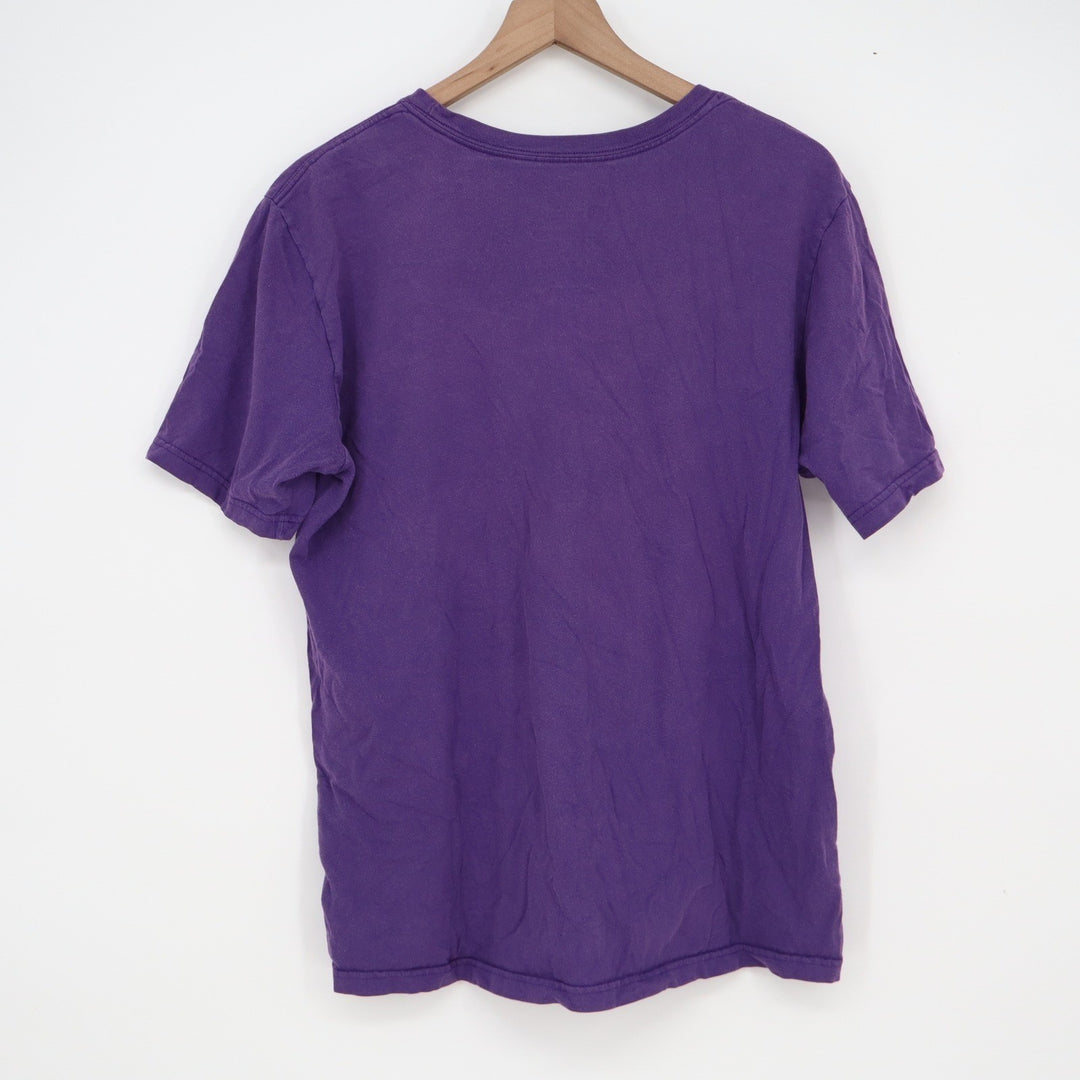 Nike Mens Purple Graphic Swoosh Logo Short Sleeve Cotton T-Shirt Large