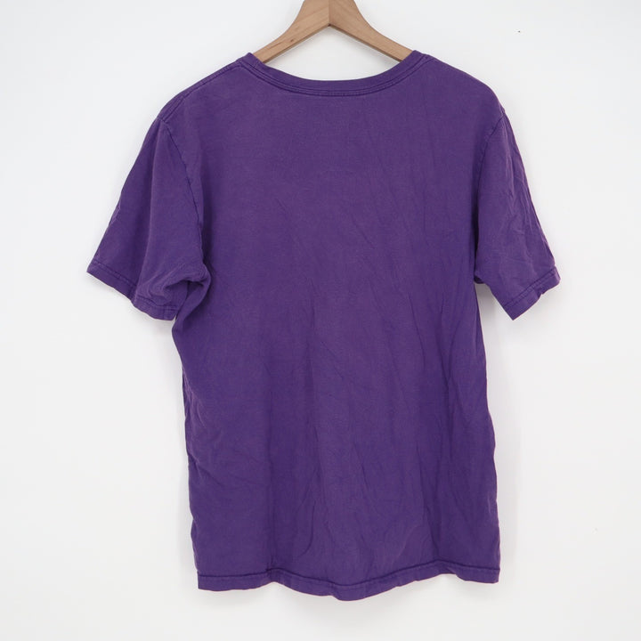 Nike Mens Purple Graphic Swoosh Logo Short Sleeve Cotton T-Shirt Large