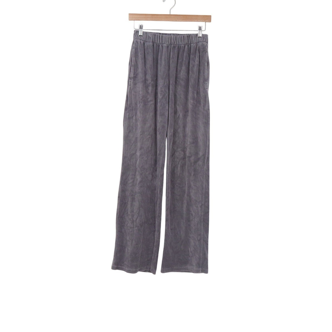 John Galt Brandy Melville Grey Velour Wide Leg Lounge Pants