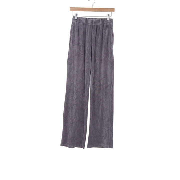 John Galt Brandy Melville Grey Velour Wide Leg Lounge Pants