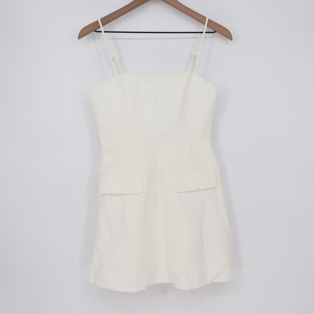 Showpo Katia Mini Dress White Strappy Corset A Line Size 4