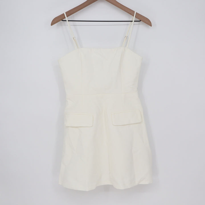 Showpo Katia Mini Dress White Strappy Corset A Line Size 4