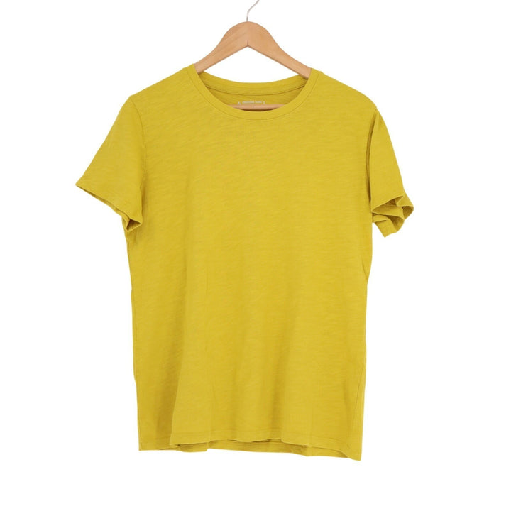 American Giant Classic T-Shirt Women's Large Yellow Cotton Short Sleeve Pullover