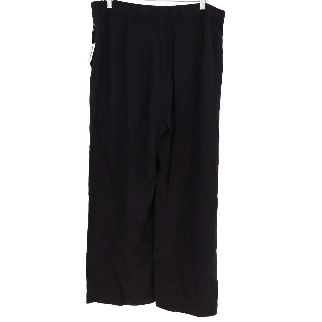 Old Navy Playa Wide Leg Pants Womens XL Black High Rise Rayon Full Length
