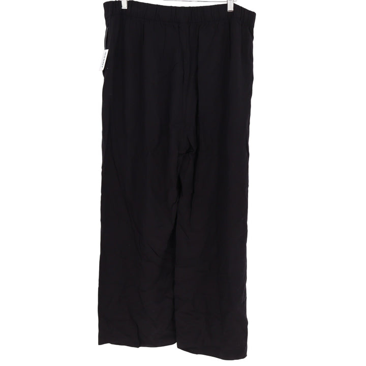 Old Navy Playa Wide Leg Pants Womens XL Black High Rise Rayon Full Length