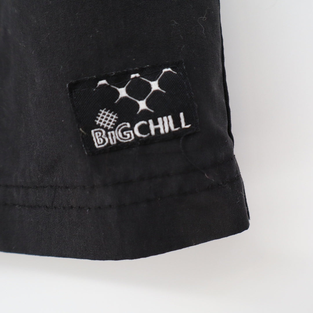 Big Chill Swim Trunks Boys 6 Black Pink Geometric Palm Excellent