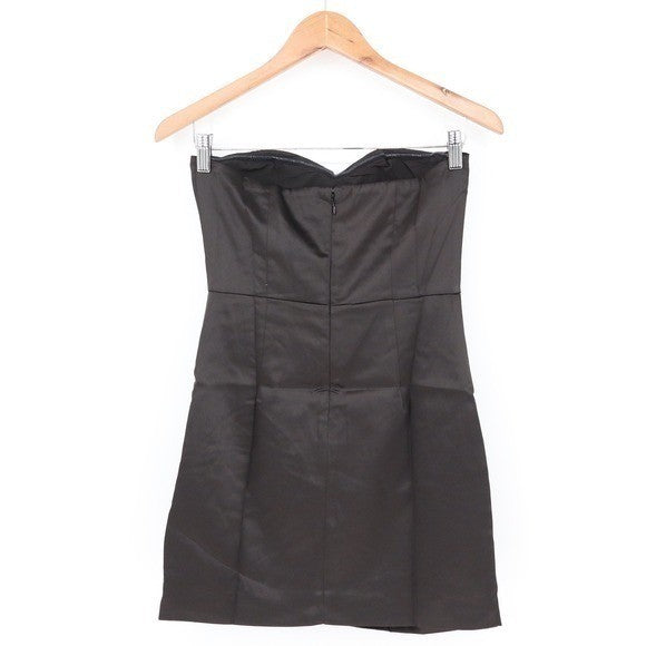 Naked Wardrobe The Statement Strapless Ruched Mini Dress Black Small