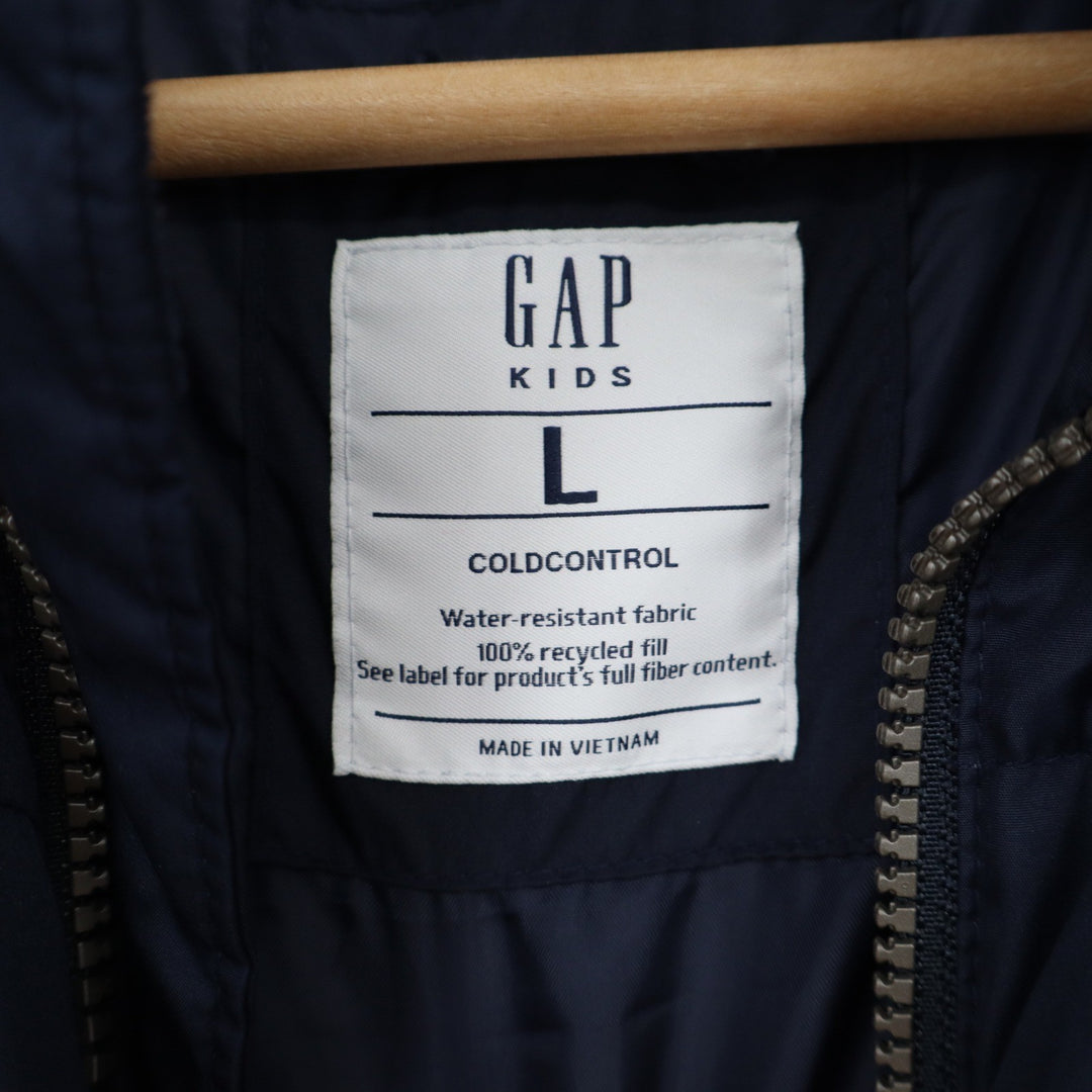 Gap Kids ColdControl Puffer Vest Navy Blue Full Zip Water Resistant Boys Large