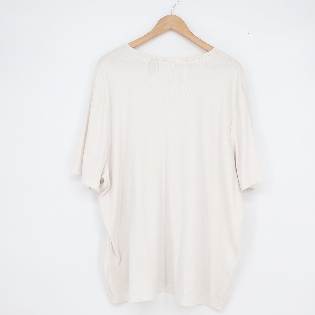 White Stag Plus Womens 26W 28W Short Sleeve Ribbed Knit Scoop Neck Top White