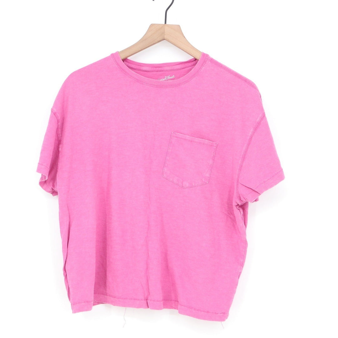Universal Thread Pink Short Sleeve Pocket Tee Cotton Relaxed Fit Size M