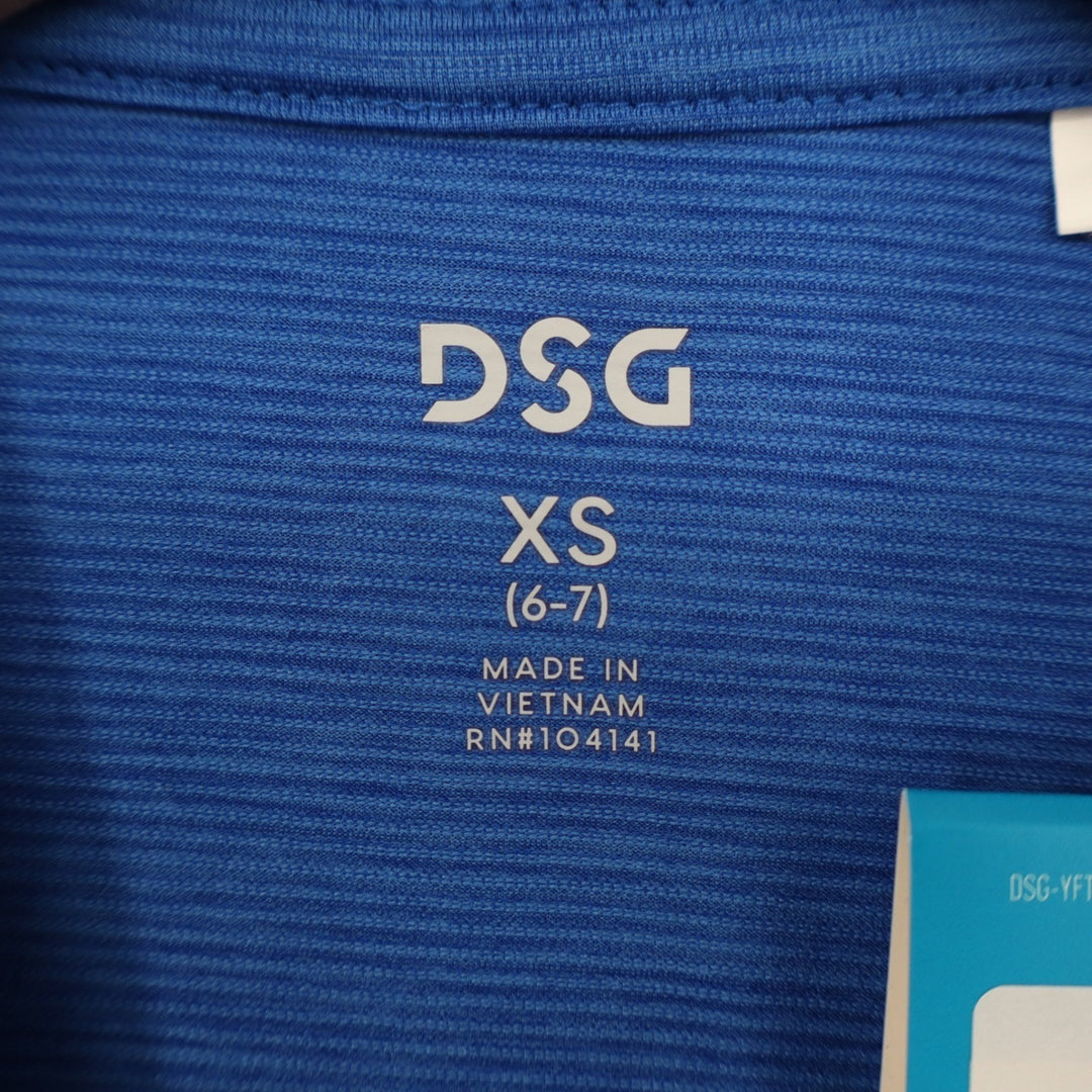 DSG Boys Movement Tee Team Royal Blue Heather Short Sleeve Shirt XS 6-7 NWT