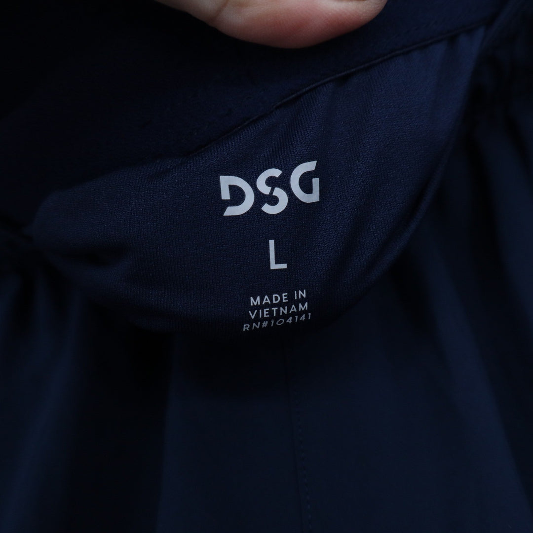 DSG Mens Stride Running Shorts Navy Blue 5 Inch Inseam Built-in Brief Large NEW
