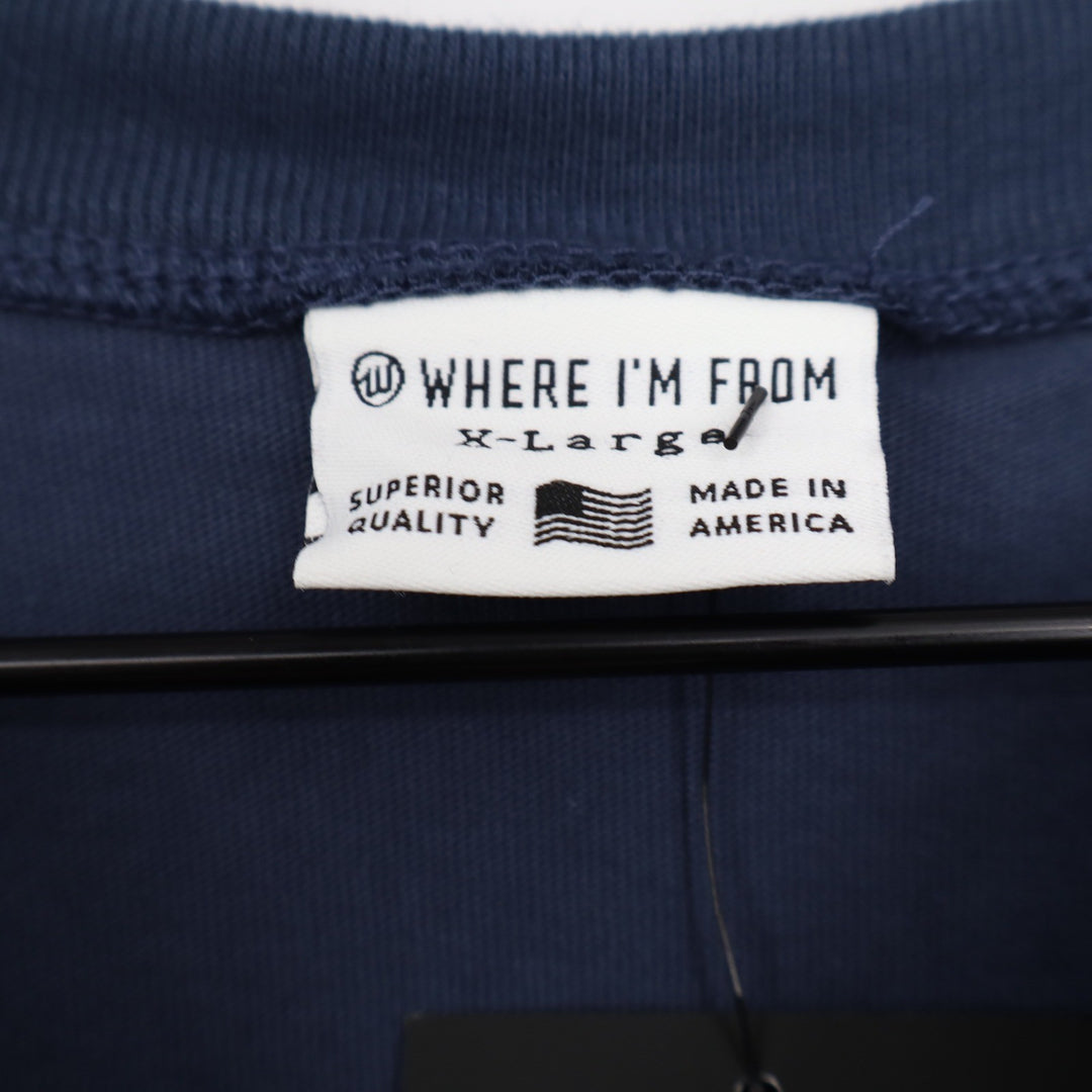 Where I'm From Connecticut USA Graphic T-Shirt Navy Blue Mens XL Made in USA NEW