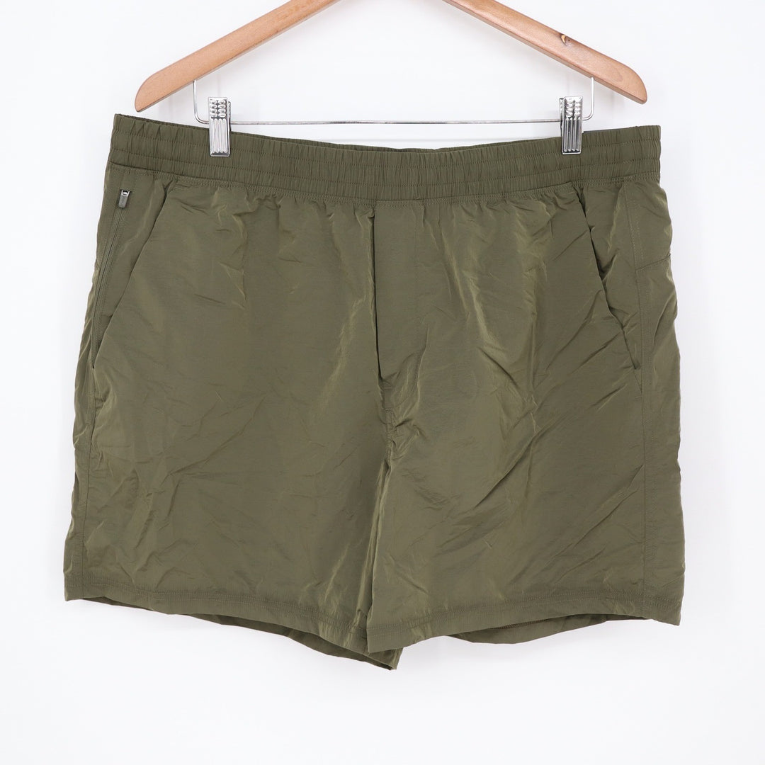 VRST Mens All-In 5 Inch Unlined Shorts Olive Green Shine XL NEW