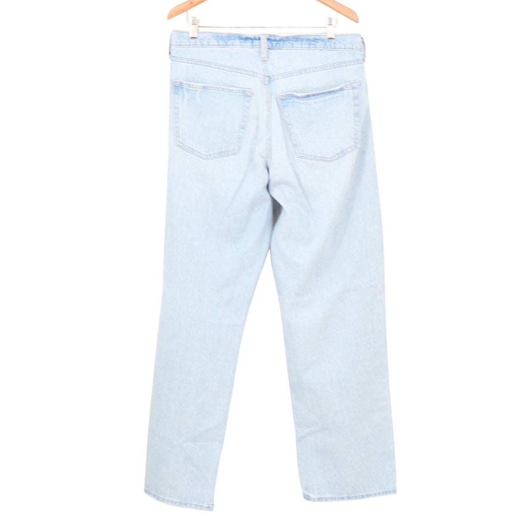 Universal Thread Womens Light Wash Distressed Straight Leg Jeans Size 12R Blue