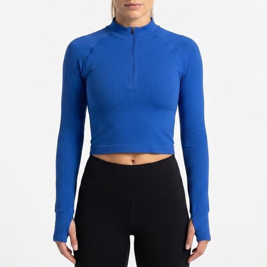 DSG Momentum Seamless 1/4 Zip Womens Small Team Royal Blue Pullover
