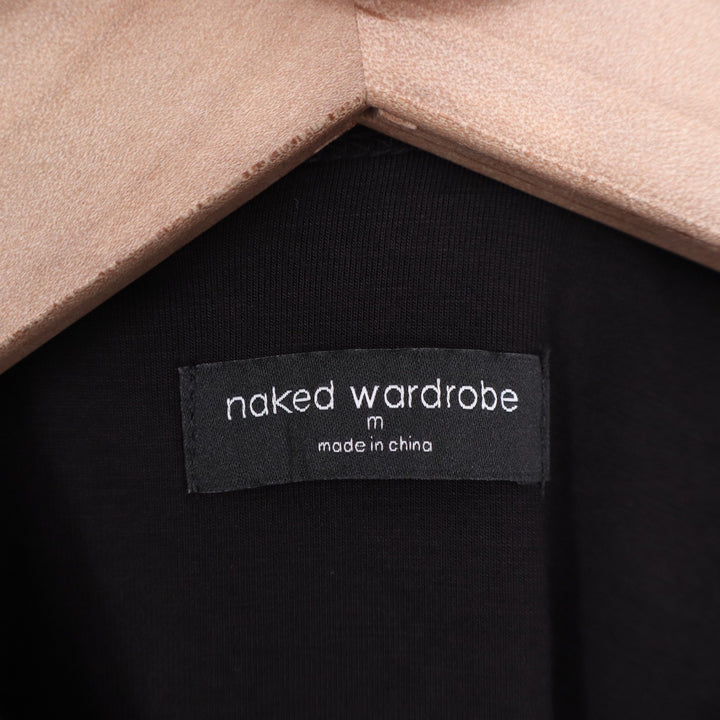 Naked Wardrobe Black Asymmetrical One Sleeve Cold Shoulder Mini Dress M