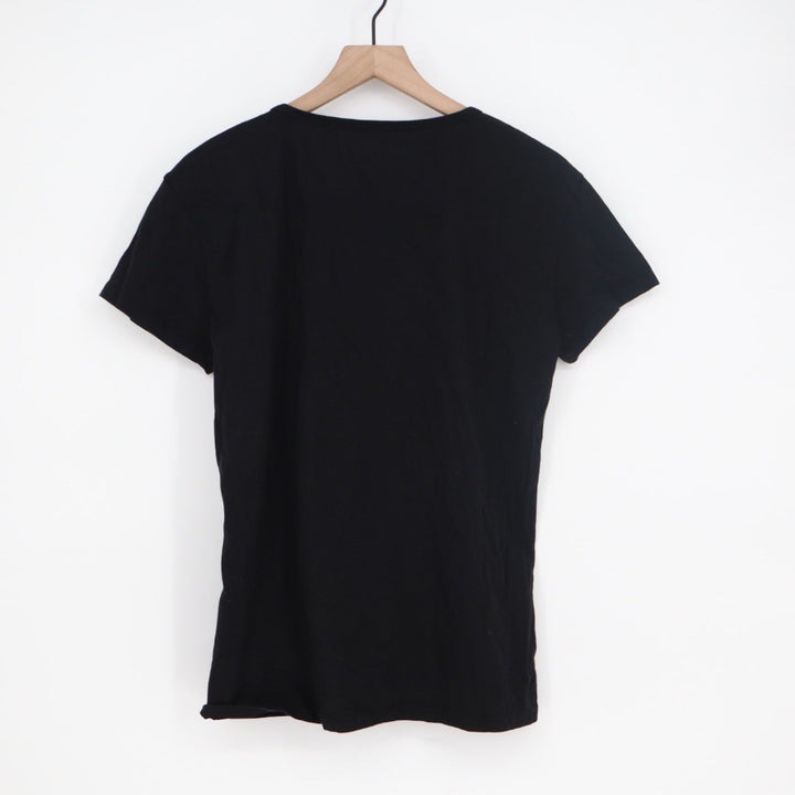 American Giant Women Black Scoop Neck T Shirt Made in USA Size M