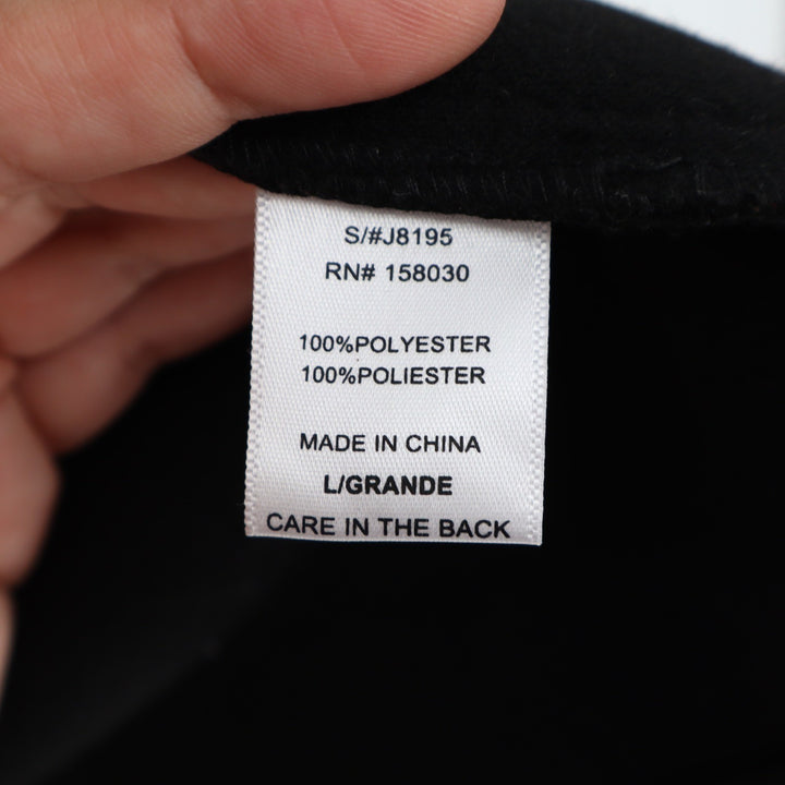 Love Tree Womens Black Open Front Notched Lapel Car Coat Size L