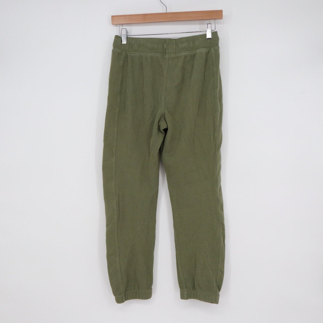 Cat & Jack Boys XL 14 Ribbed Jogger Pants Olive Green Elastic Waist Pockets