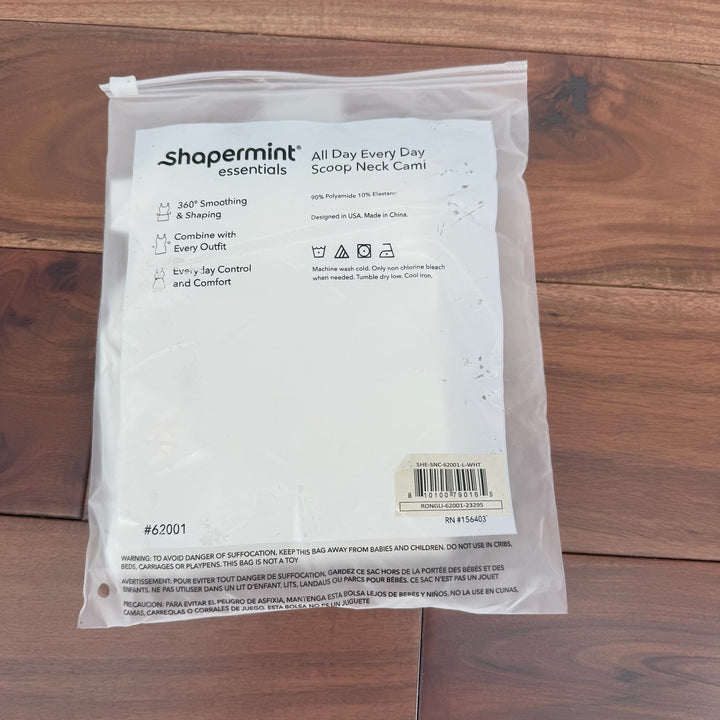 Shapermint Essentials All Day Every Day Scoop Neck Cami White L G