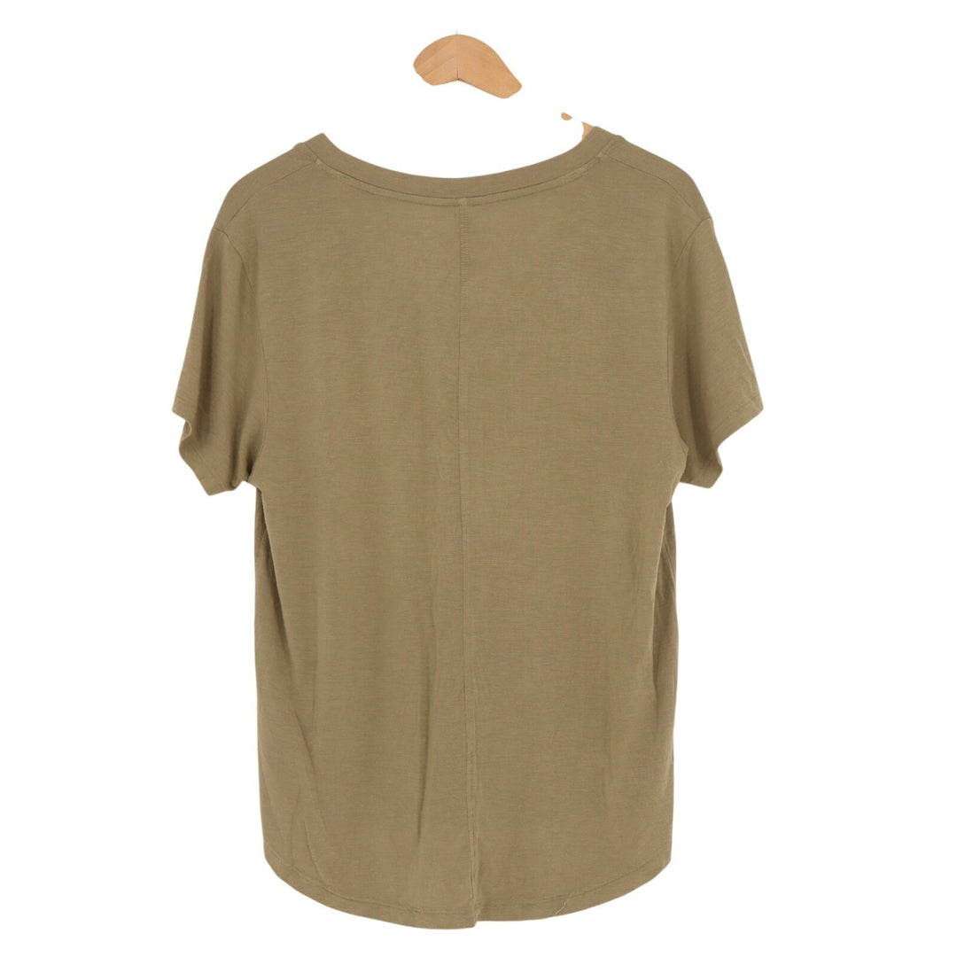 American Eagle Outfitters Soft & Sexy V Neck Tee Shirt Womens Small Olive Green